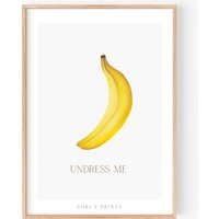 Banane Poster Kunstdruck Auf Original Hahnemühle Papier von DoriPrints