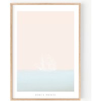 strand Bild Meer Kunstdruck Sommer Poster Segelboot Print Schlafzimmer Wanddeko von DoriPrints