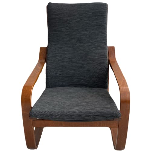Dorian Home Kissenbezug für Poang-Sessel, aus elastischer Stricktechnik, praktischer Bezug, maschinenwaschbar, bügelfrei (Asche) von Dorian Home