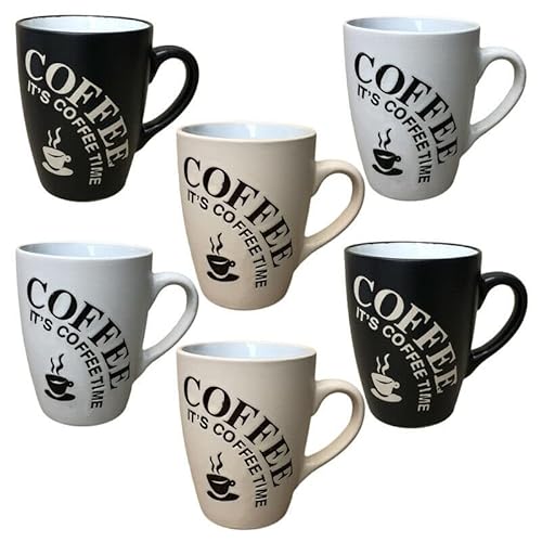 doriantrade Kaffeebecher 6 Stück Coffee Tassen 300ml aus Keramik Kaffee Becher Tasse 6er Set von Doriantrade