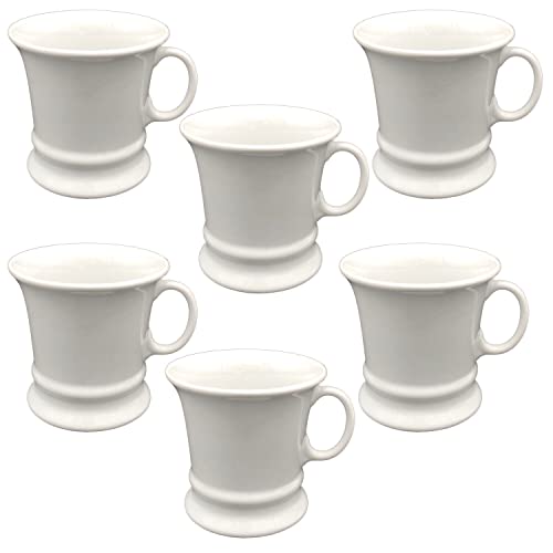 Doriantrade Kaffeebecher Kaffeehaferl 6 Stück Tassen groß 280ml aus Porzellan Kaffee Becher Porzellantassen 6er Set Haushalt Gastronomie Geschirr, Tasse zum Bemalen oder Bedrucken geeignet von Doriantrade