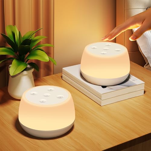 Dorifun LED Nachttischlampe Touch Dimmbar 2er Set, Tischlampe Kabellos USB Aufladbar mit RGB Farben 4 Modi, Nachtlicht Kinder Kleine Stilllicht Dimmbar mit Timing für Schlafzimmer Kinderzimmer - Weiß von Dorifun