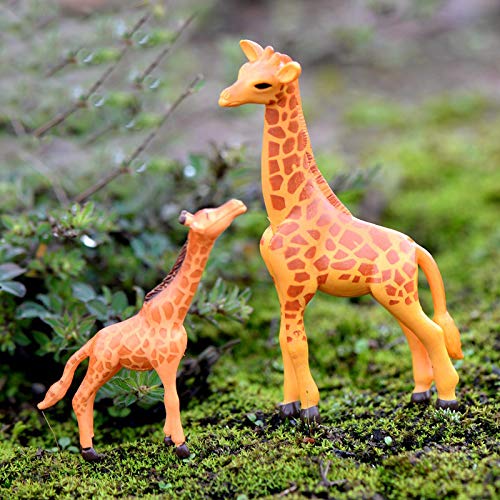 2PC Netter Portal Miniatur Giraffe DeerAnimals für Garten Innendekoration Kleine Minispielwaren DIY Zubehör Bonsai Zahlen von Dorime