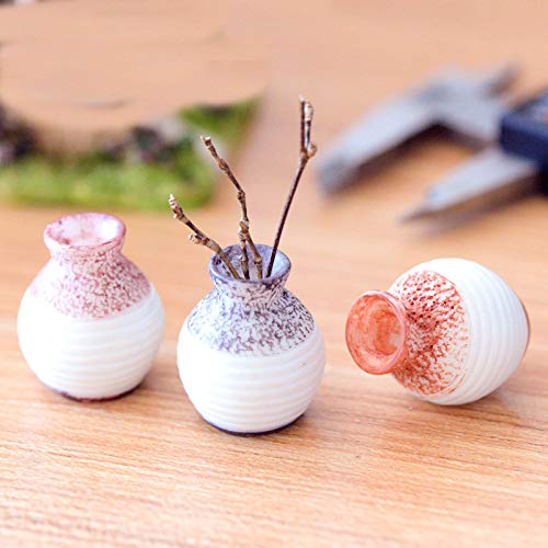 3PCS Super-Mini-Vase Miniatur CraftHouse Dekor Fee Garten MiniaturesDesktop Ornament Hauptdekoration Zubehör von Dorime
