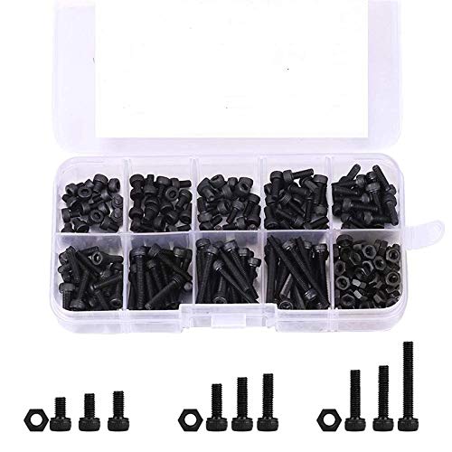 Doris Direct M3 280pcs Schrauben und Muttern Set Edelstahl Schrauben Muttern Maschinenschrauben hex Einfaßungs Schrauben Muttern von mcwdoit