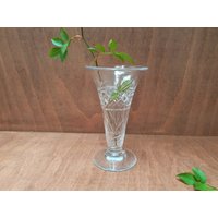 stuart Crystal Trompetenvase Signiert, Bleikristall Vase 15cm Groß von DorisWorld