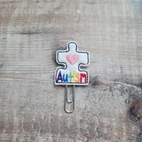 Autismus Papierclip, Puzzlestück Filz Planer Clip von DorkyPlannerGirls