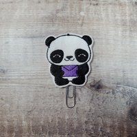 Panda Mail Filzklammer Bestickte Wollmischung von DorkyPlannerGirls