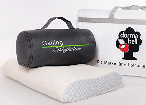 Dormabell Cervical Nackenstützkissen mit gratis Reisetasche und gratis Aufbewahrungstasche (NB2) von Dormabell