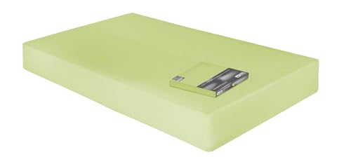 Dormabell Premium Spannbetttuch für bis zu 24cm hohe Matratzen, veredelte Mako-Baumwolle für vollendeten Schlafgenuss, elastisch | Blickdicht | bügelfrei | langlebig, (Apfel | 120x200 cm) von Dormabell