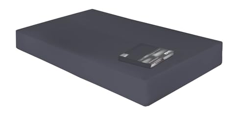 Dormabell Premium Spannbetttuch für bis zu 24cm hohe Matratzen, veredelte Mako-Baumwolle für vollendeten Schlafgenuss, elastisch | Blickdicht | bügelfrei | langlebig, (Granit | 120x200 cm) von Dormabell