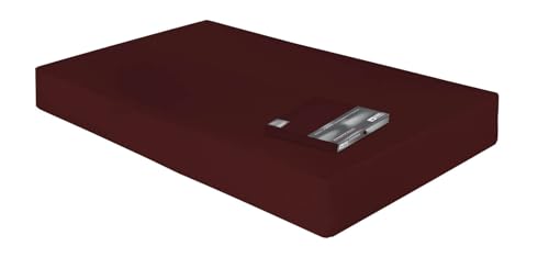 Dormabell Premium Spannbetttuch für bis zu 24cm hohe Matratzen, veredelte Mako-Baumwolle für vollendeten Schlafgenuss, elastisch | Blickdicht | bügelfrei | langlebig, (dunkelrot | 180x200 cm) von Dormabell