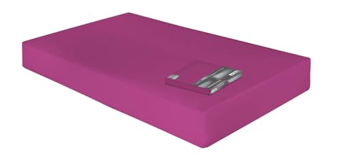 Dormabell Premium Spannbetttuch für bis zu 24cm hohe Matratzen, veredelte Mako-Baumwolle für vollendeten Schlafgenuss, elastisch | Blickdicht | bügelfrei | langlebig, (Fuchsia | 180x200 cm) von Dormabell
