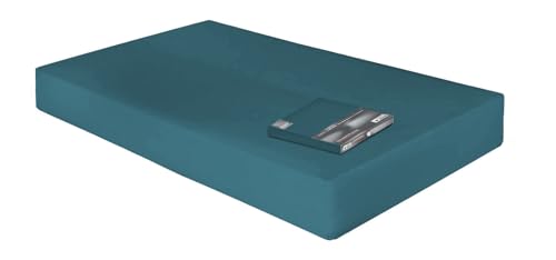 Dormabell Premium Spannbetttuch für bis zu 30cm hohe Matratzen, veredelte Mako-Baumwolle für vollendeten Schlafgenuss, elastisch | Blickdicht | bügelfrei | langlebig, (Petrol | 180x200 cm) von Dormabell
