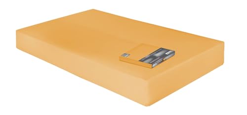 Dormabell Premium Spannbetttuch für bis zu 30cm hohe Matratzen, veredelte Mako-Baumwolle für vollendeten Schlafgenuss, elastisch | Blickdicht | bügelfrei | langlebig, (orange | 100x200 cm) von Dormabell
