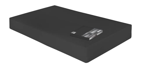 Dormabell Premium Spannbetttuch für bis zu 30cm hohe Matratzen, veredelte Mako-Baumwolle für vollendeten Schlafgenuss, elastisch | Blickdicht | bügelfrei | langlebig, (schwarz | 100x200 cm) von Dormabell