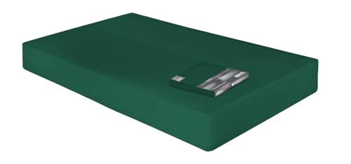 Dormabell Premium Spannbetttuch für bis zu 30cm hohe Matratzen, veredelte Mako-Baumwolle für vollendeten Schlafgenuss, elastisch | Blickdicht | bügelfrei | langlebig, (tannengrün | 180x200 cm) von Dormabell