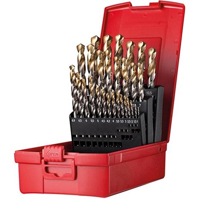 Spiralbohrer Set 1-13mm x0,5+KL A002, Box 118° Typ N 4xD 29tlg. Tin Tip A095206 von Dormer