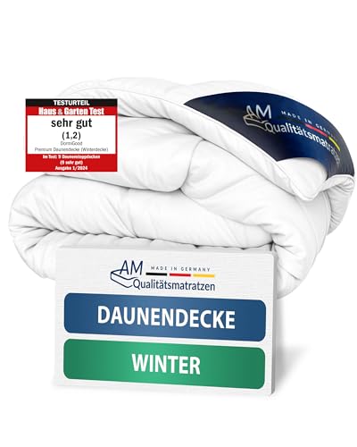 DormiGood - 100% Daunen - Extra warme Winterdaunendecke 155x220 cm - Winterdecke 155 x 220 - Daunendecke 155x220-100% Franz. Landdaune - Inlay aus Baumwolle von DormiGood