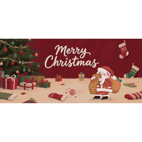 Fußmatte mit Aufschrift "Merry Christmas", 76,2 x 43,2 cm, rutschfest von Dormirpilow
