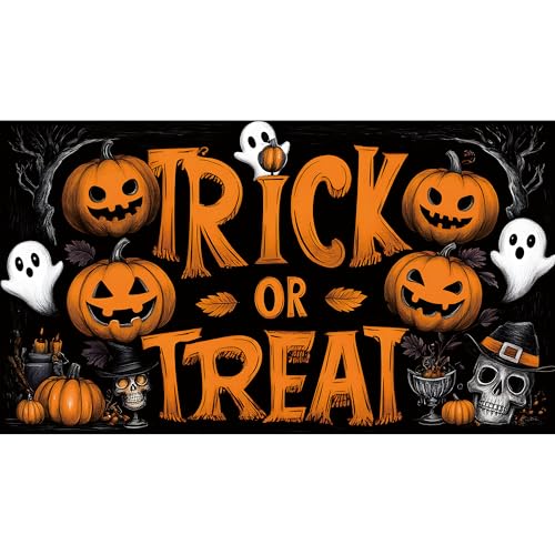 Trick or Treat austauschbare Fußmatte für den Innen- und Außenbereich, 55,9 x 25,4 cm von Dormirpilow