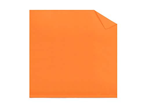 Dormisette Mako-Feinjersey - hochwertiges Spannbetttuch in 60 fantastischen Farben & Kissenhülle in 17 ausgesucht harmonisierenden Farben, Kissenhülle 80 x 80 cm, Mandarine von Dormisette