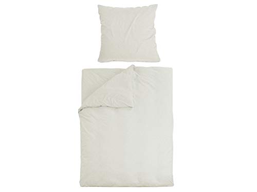 Dormisette Melange-Jersey Bettwäsche - Verschiedene Größen und Farben 775.988, Bettwäscheset 80 x 80 + 135 x 200 cm, beige von Dormisette