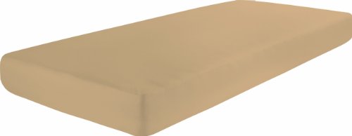 Dormisette Q186 Biber-Spannbetttuch Größe 90/190 bis 100/200 cm für Matratzen bis ca. 22 cm Höhe, caramel von Dormisette