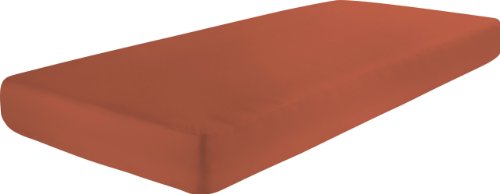 Dormisette Q186 Biber-Spannbetttuch Größe 90/190 bis 100/200 cm für Matratzen bis ca. 22 cm Höhe, terrakotta von Dormisette