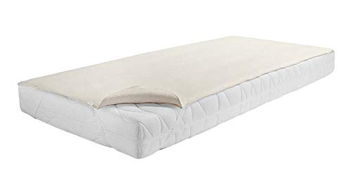 Dormisette Q59 Molton-Matratzenauflage, 80/200 cm, Baumwolle/Zwirn-Calmuc, Creme/Beige von Dormisette