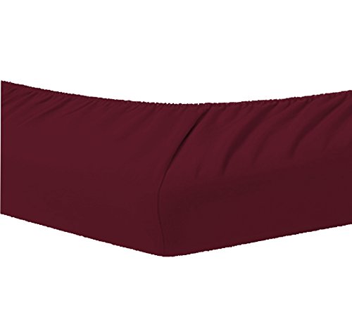 Dormisette Topper Spannbettlaken Boxspring Bett 180-200 x 200-220 cm 0649 Burgund von Dormisette