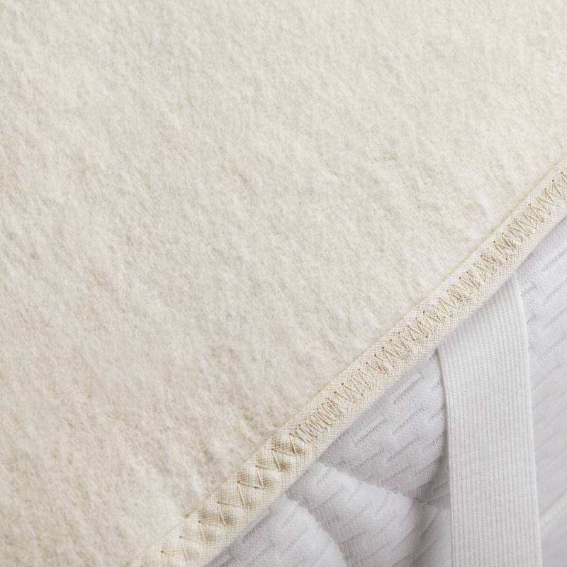 home24 Matratzen-Auflage Zwirn-Calmuc 80 x 190 x 25cm Beige Baumwolle - Natur - 80x190 cm von home24