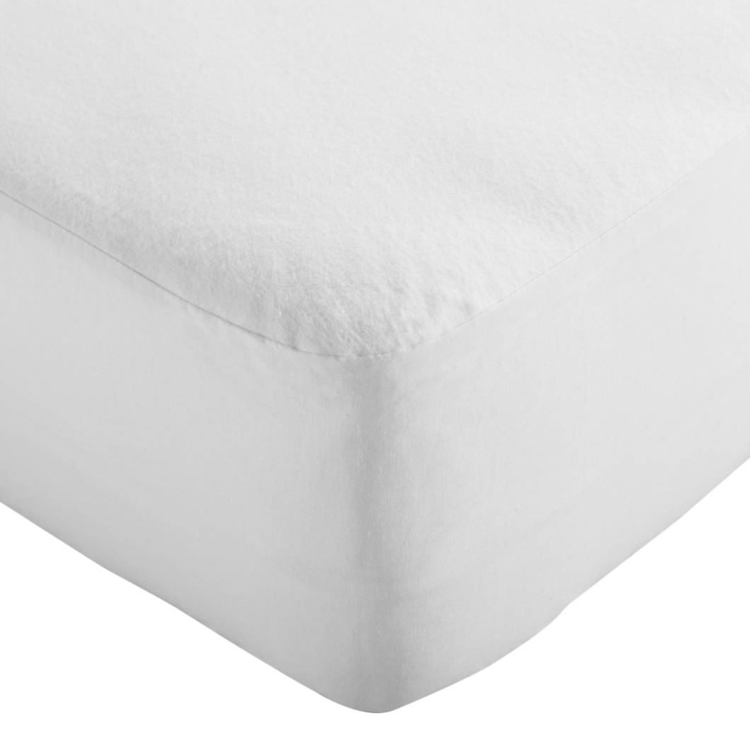 home24 Spannbetttuch Stretch-Molton 120 x 190 x 30cm Weiß Baumwolle/Polyester - Weiß - 120-140x190-210 cm von home24