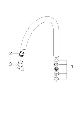 Dornbracht Auslauf für Waschtisch Stand Ersatzteile 90282232000 167 mm, 5,68 l/min. Chrom 90282232000-00 von Dornbracht