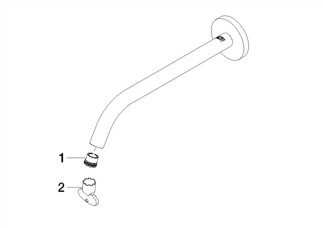 Dornbracht Auslauf für Waschtisch Wand Ersatzteile 90282232400 250 mm, 5,68 l/min. Chrom 90282232400-00 von Dornbracht