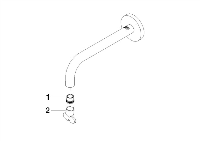 Dornbracht Auslauf für Waschtisch Wand Ersatzteile 90282235100 190 mm, 5,68 l/min. Chrom 90282235100-00 von Dornbracht