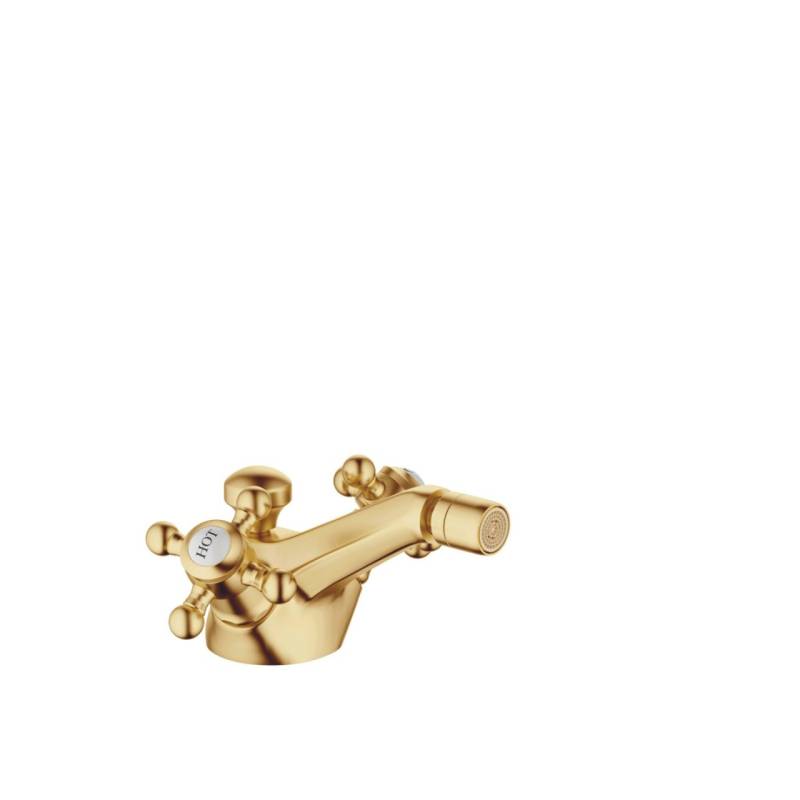 Dornbracht Bidet-Einlochbatterie mit Ablaufgarnitur MADISON 24510360 Messing gebürstet (23kt Gold) 24510360-28 von Dornbracht