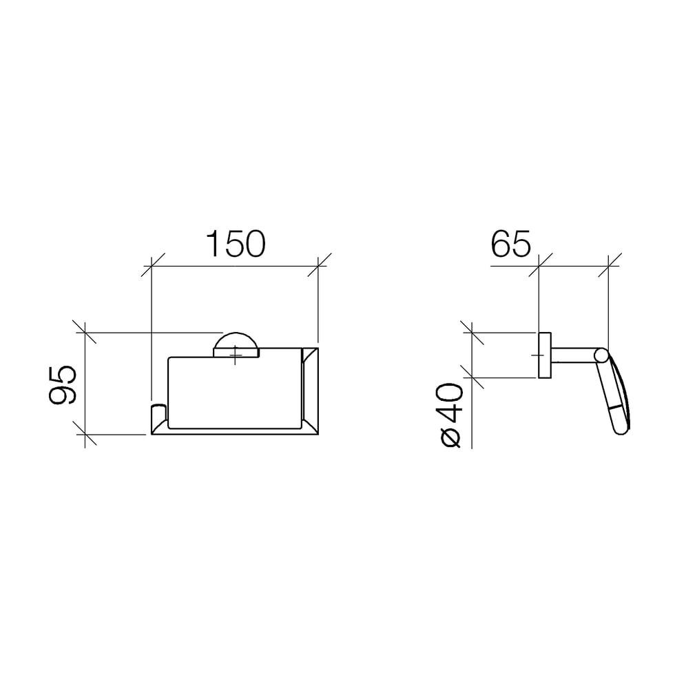 Dornbracht Papierrollenhalter mit Deckel Serienspezifisch 83510979 chrom 83510979-00 von Dornbracht