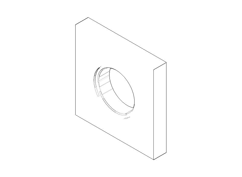 Dornbracht Rosette Ersatzteile 092787013 55 x 55 x 9 x D. 25,2 mm Platin 092787013-08 von Dornbracht