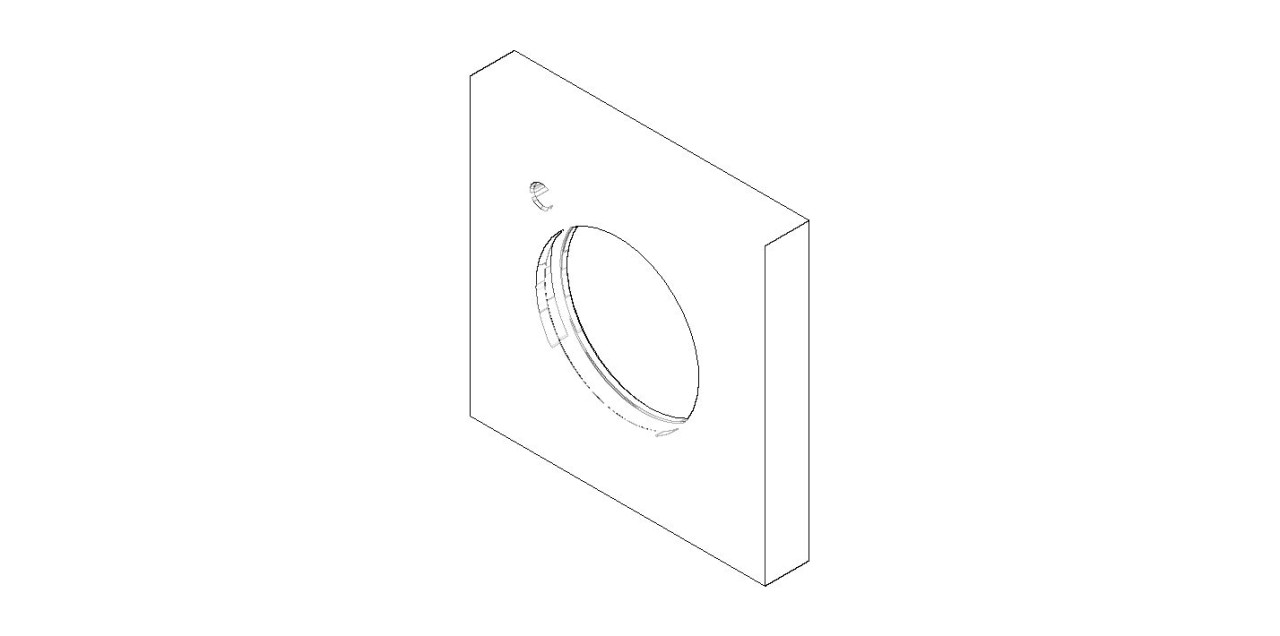 Dornbracht Rosette Ersatzteile 092797021 60 x 60 x 9 x D. 33,2 mm Champagne gebürstet (22kt Gold) 092797021-46 von Dornbracht