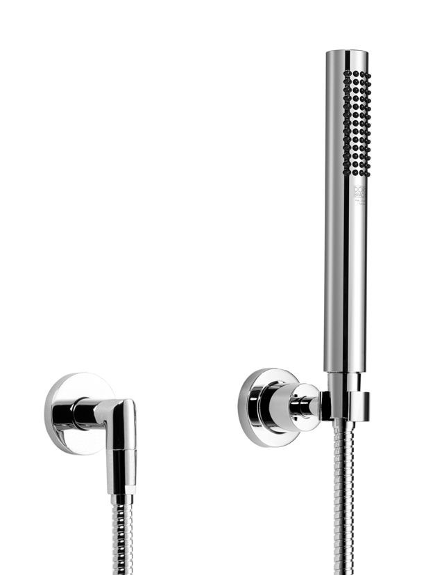 Dornbracht Schlauchbrausegarnitur mit Einzelrosetten TARA 27802892 Dark Chrome 27802892-19 von Dornbracht