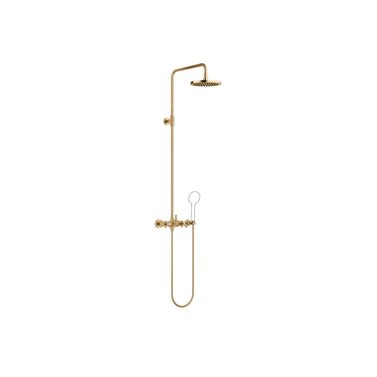 Dornbracht Shower Pipe ohne Handbrause TARA 26633892 220 mm Messing gebürstet (23kt Gold) 26633892-28 von Dornbracht