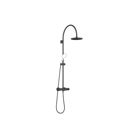 Dornbracht Showerpipe mit Brause-Thermostat, ohne Handbrause, Ausladung Standbrause 420 mm, Farbe: Schwarz Matt von Dornbracht