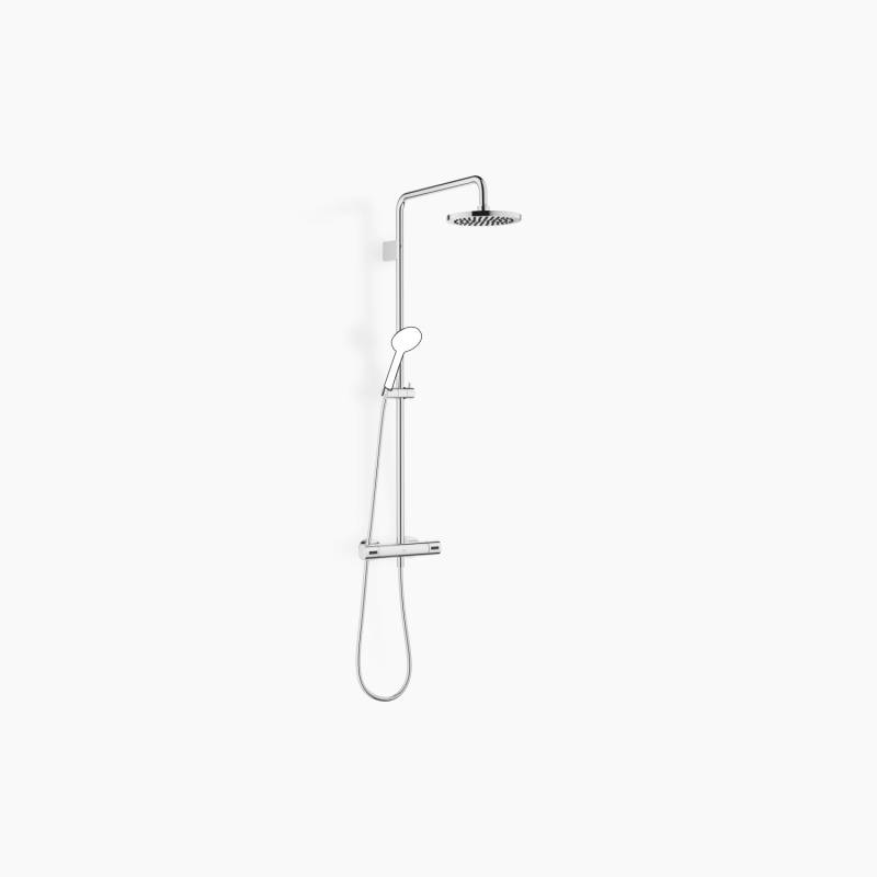 Dornbracht Showerpipe mit Brause-Thermostat, ohne Handbrause, Ausladung Standbrause 450 mm, Kopfbrause 220 mm, 34459979-00 von Dornbracht