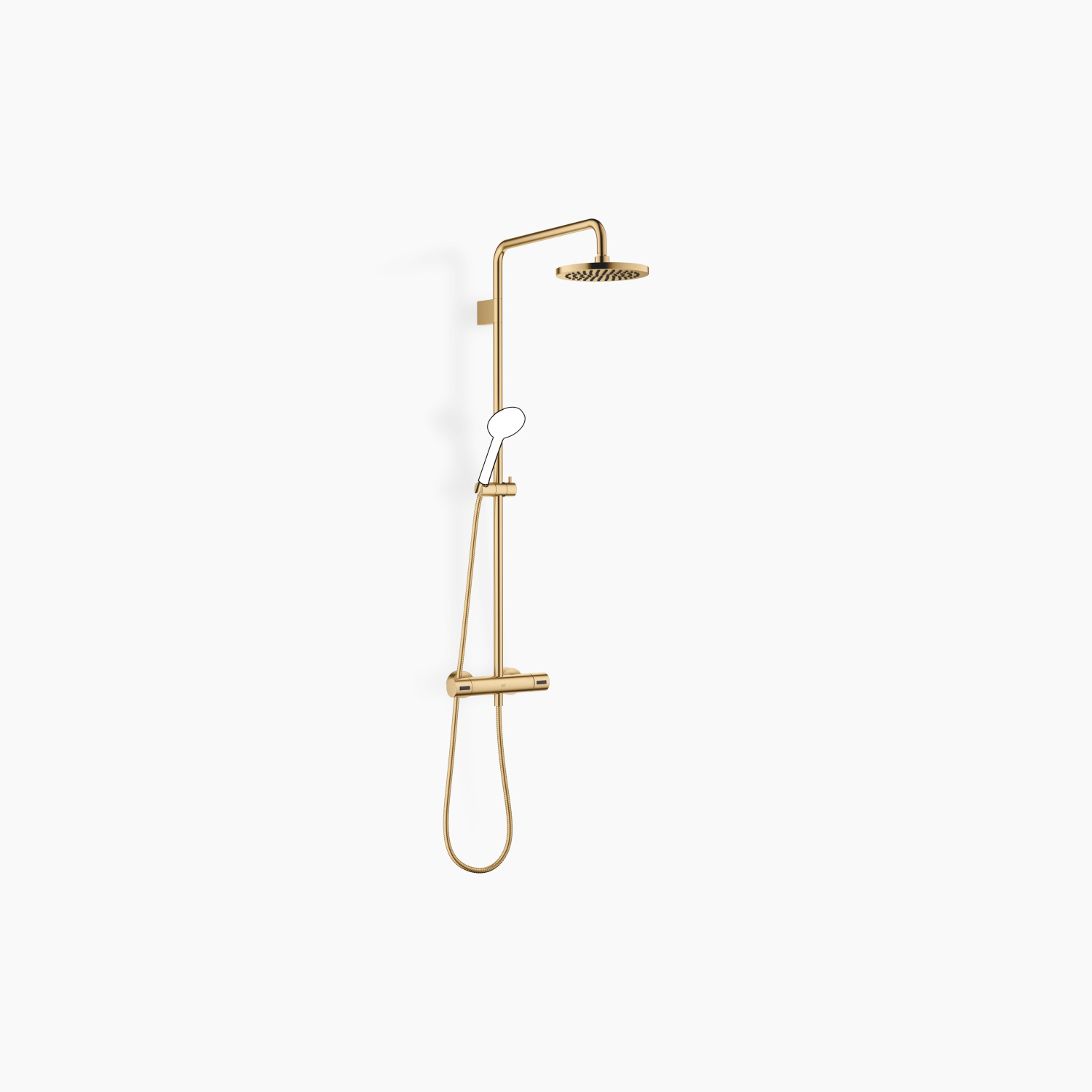 Dornbracht Showerpipe mit Brause-Thermostat, ohne Handbrause, Ausladung Standbrause 450 mm, Kopfbrause 220 mm, 34459979-28 Dornbracht Showerpipe mit Brause-Thermostat, ohne Handbrause, Ausladung Standbrause 450 mm, Kopfbrause 220 mm, 34459979-28 von Dornbracht