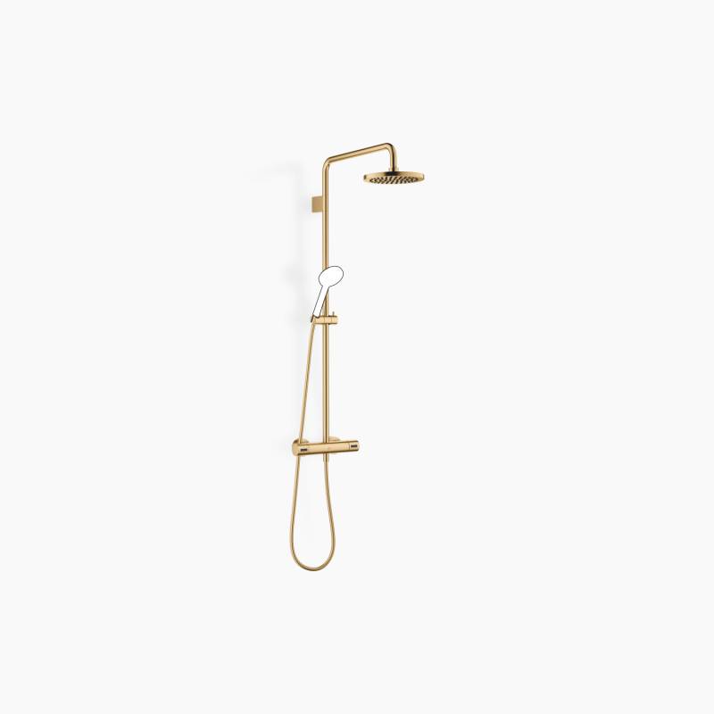 Dornbracht Showerpipe mit Brause-Thermostat, ohne Handbrause, Ausladung Standbrause 450 mm, Kopfbrause 220 mm, 34459979-28 von Dornbracht
