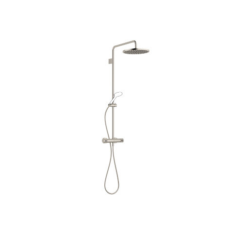 Dornbracht Showerpipe mit Brause-Thermostat, ohne Handbrause, Ausladung Standbrause 450 mm, Kopfbrause 300 mm, 34460979, Farbe: Platin Matt von Dornbracht