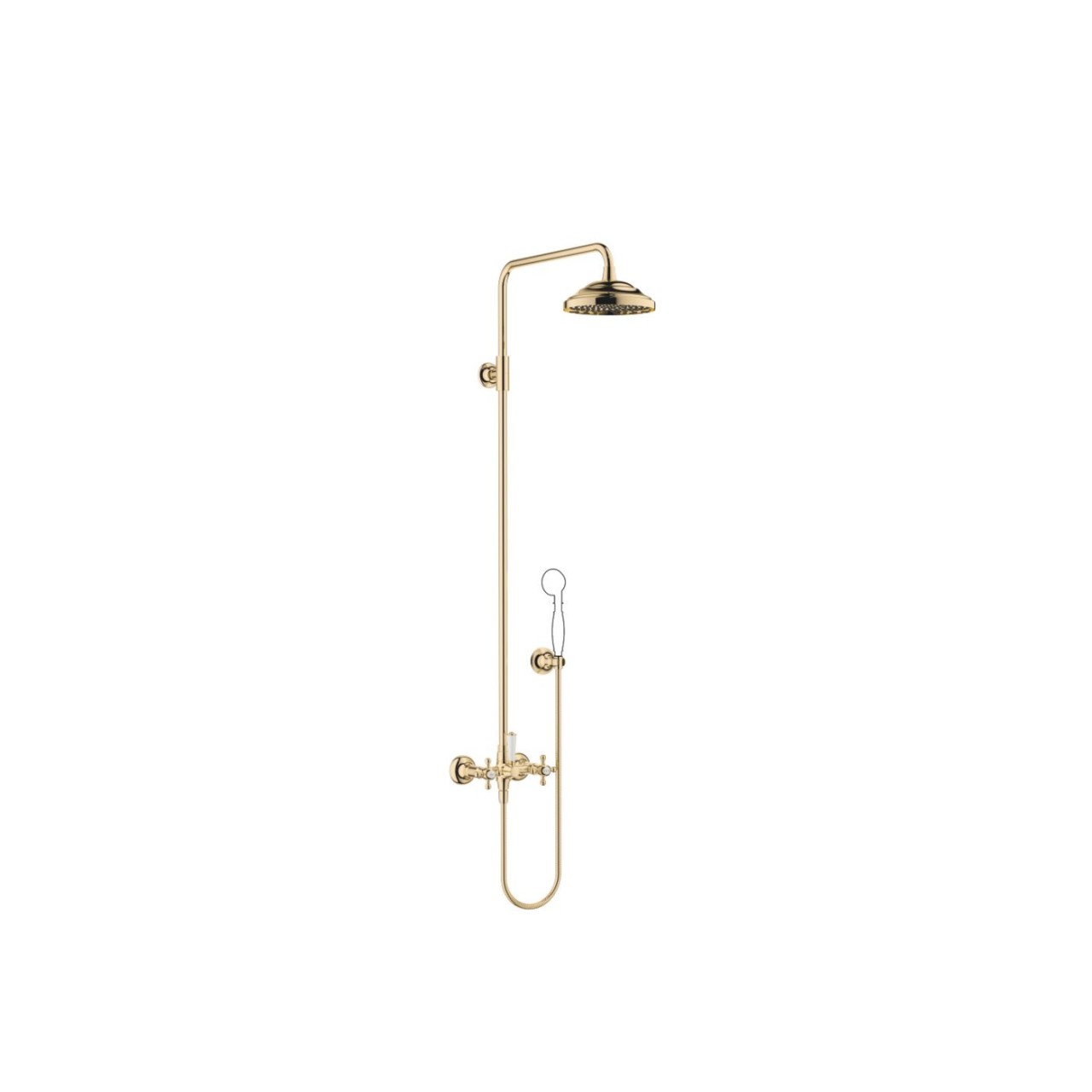 Dornbracht Shower Pipe mit Brausebatterie MADISON 26632360 Messing (23kt Gold) 26632360-09 von Dornbracht