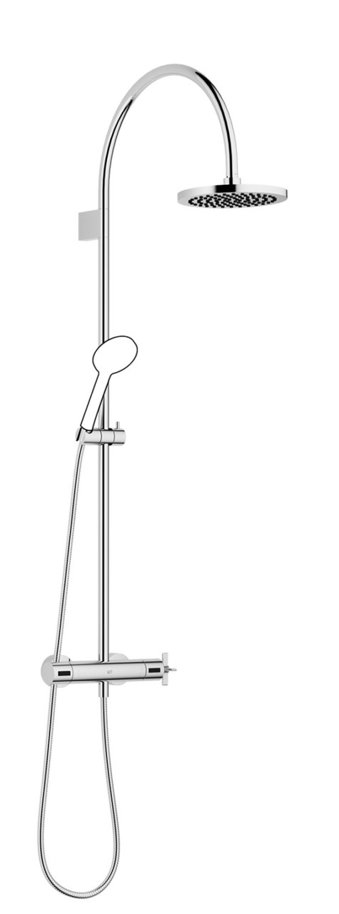 Dornbracht Showerpipe mit Brausethermostat VAIA 34459809 Champagne gebürstet (22kt Gold) 34459809-46 von Dornbracht