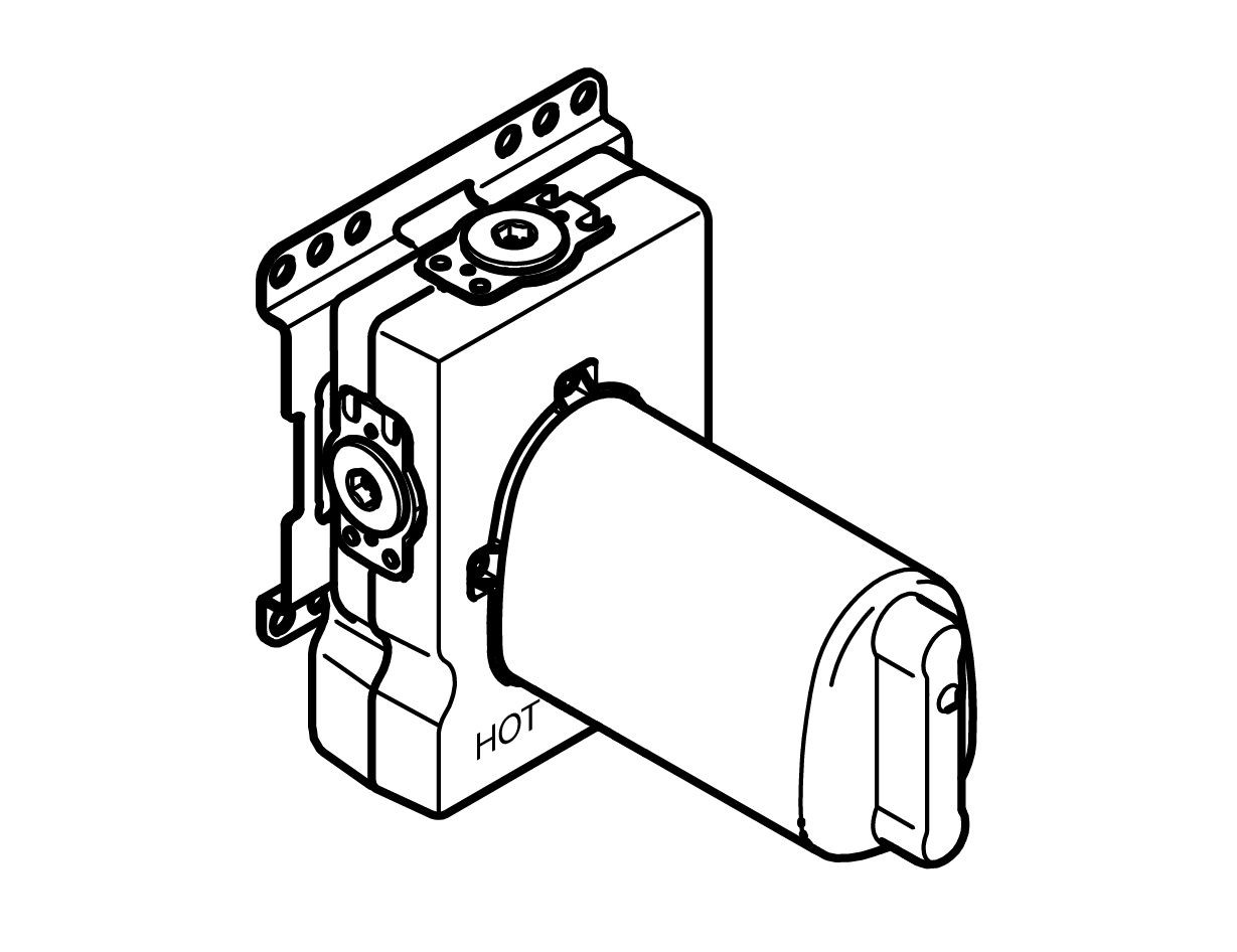 Dornbracht xTOOL UP-Thermostatmodul ohne Mengenregulierung SERIENNEUTRAL 35503970 3550397090 von Dornbracht